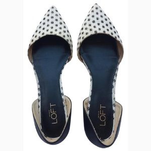 Ann Taylor Loft Black & White Flats